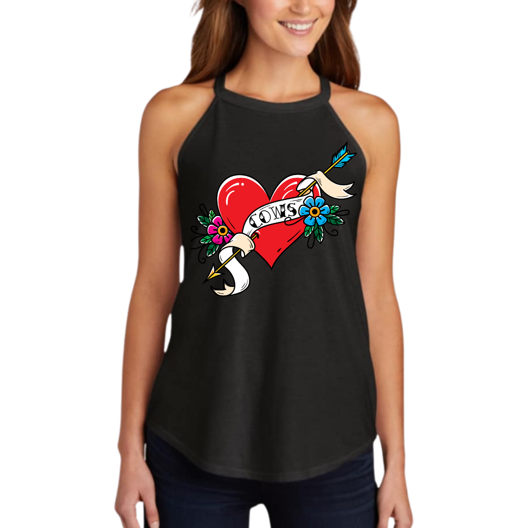 Tattoo Style Cows Rocker Tank