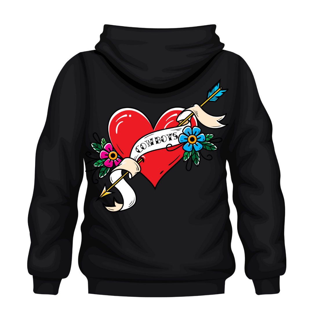 Tattoo Style Cowboy Hoodie