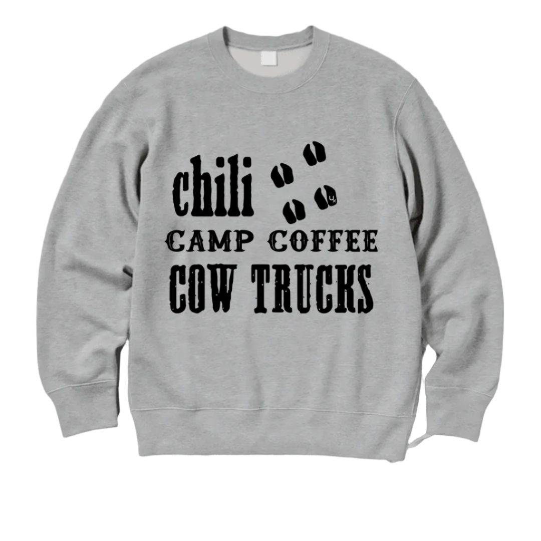 Chili, Camp Coffee, and Cowtrucks Sweatshirt