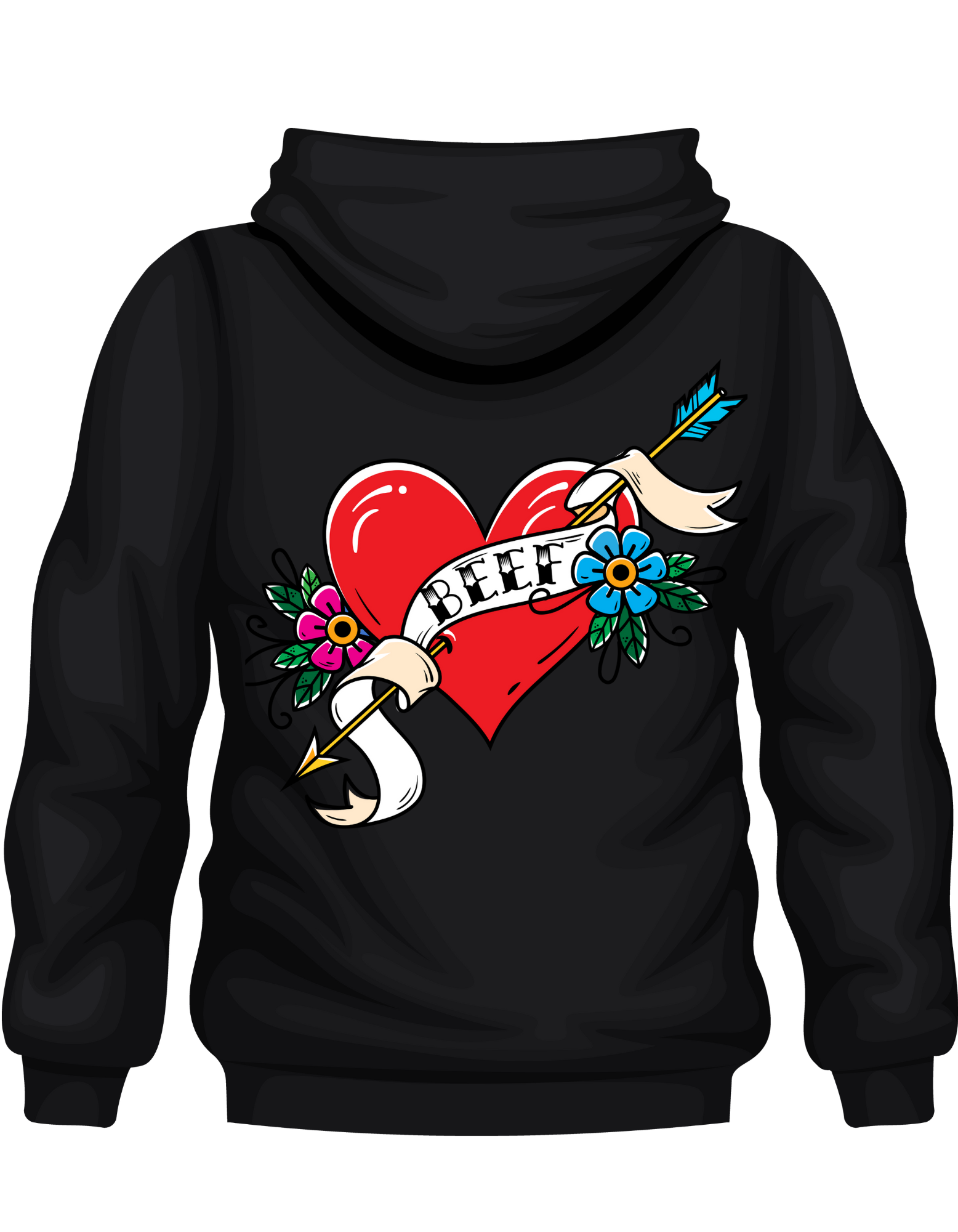 Tattoo Style Beef Hoodie